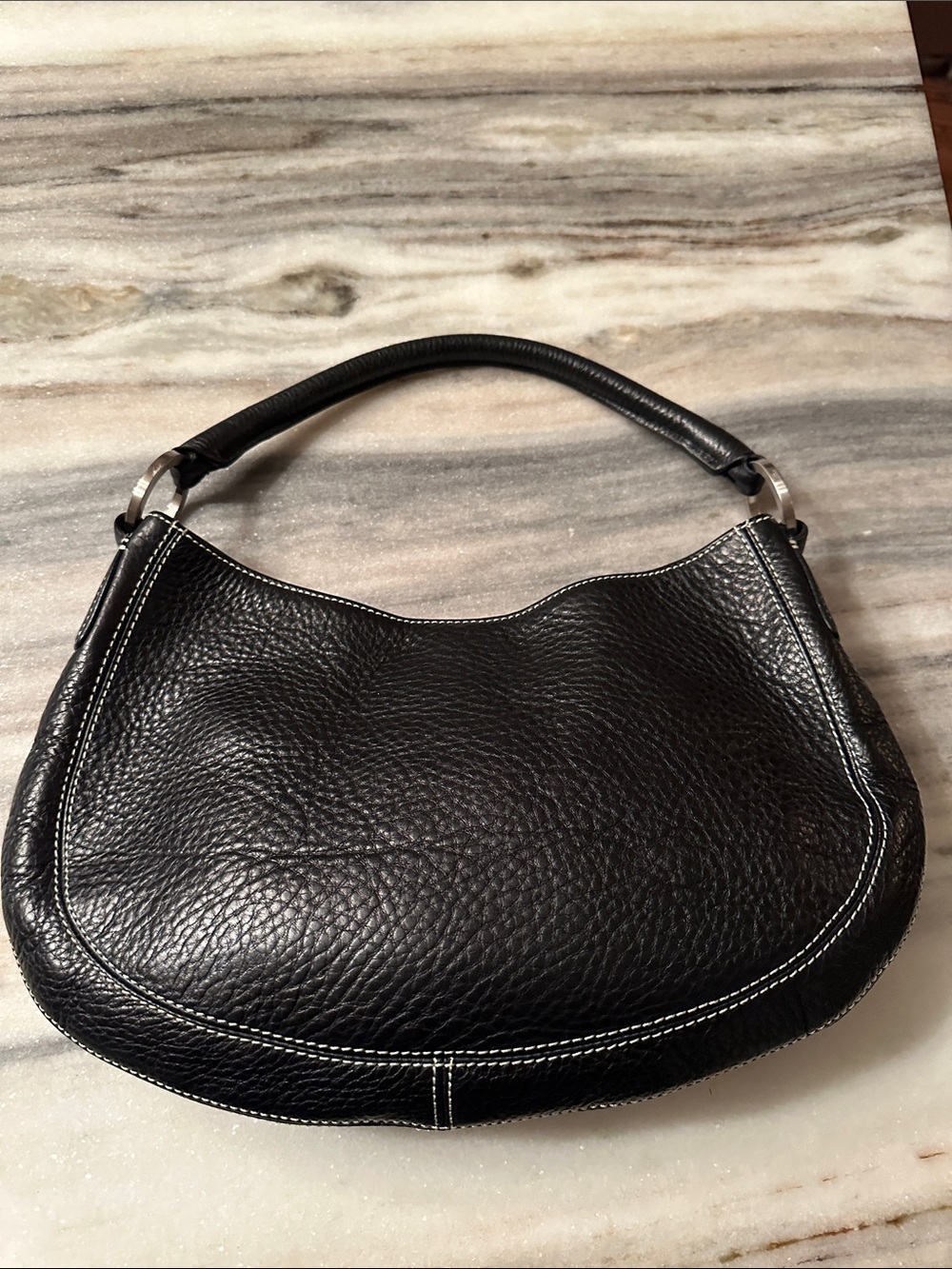Crescent leather bag by Ann Taylor